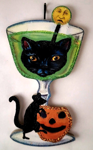 Halloween cocktail black cat - black,