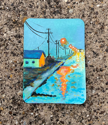 Aceo art card print - of, hand