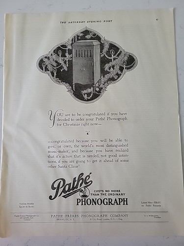 1919 pathe phonograph for - pathe,