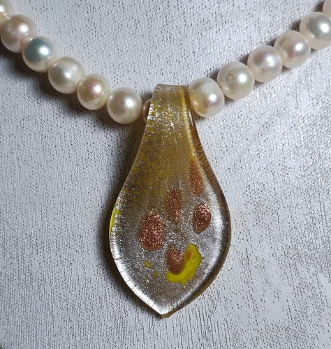 Lamp work pendant - work, with