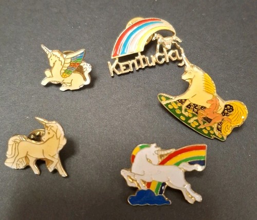 Set five colorful unicorn - five,