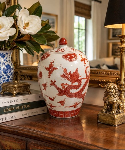 Vintage chinese red - vintage, dragon