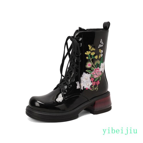 Womens embroidery flower ankle - embroidery,