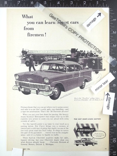 1956 advertising for chevrolet - for,