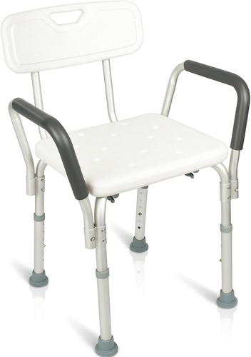 Shower chair with arms back - chair,