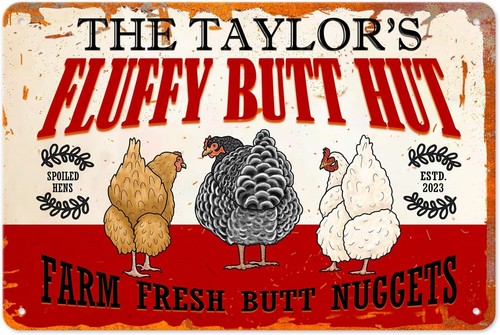 Personalized fluffy butt hut - personalized,