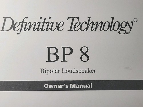 Definitive technology bipolar - technology,