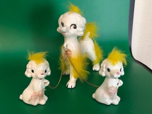 Poodle dog figurines - dog,