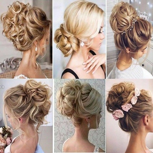 Large curly updo messy - messy,