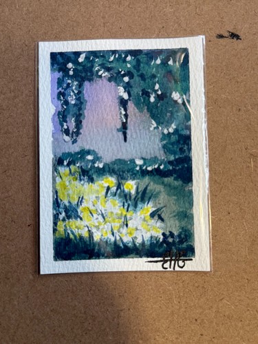 Aceo original watercolor - aceo,