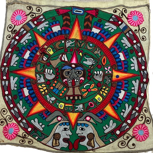 Vintage mexican folk art - art, aztec