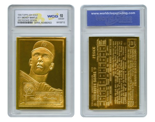 1996 topps mickey mantle 22k - topps,