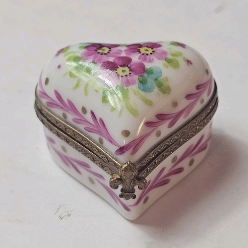 Vintage limoges floral heart - limoges,