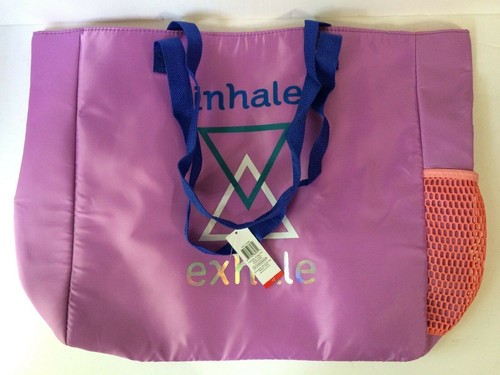 Purple inhale tote gym bag - tote/gym,