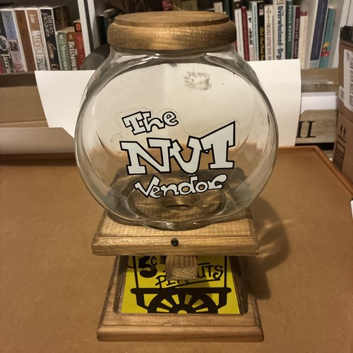 Vintage the nut vendor glass - vendor,