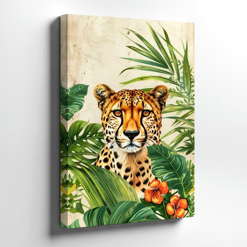 Wall art leopard jungle - wall,