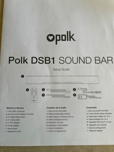 Polk dsb1 sound bar - polk, bluetooth