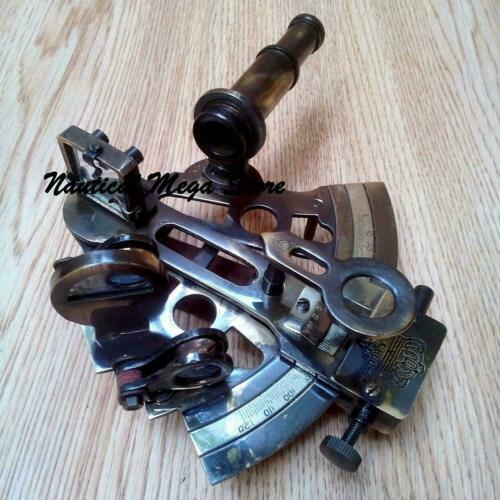 Brass sextant antique - sextant,