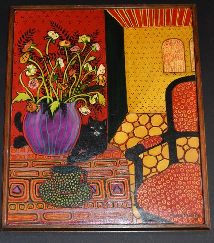 Vintage oil painting canvas - oil, on