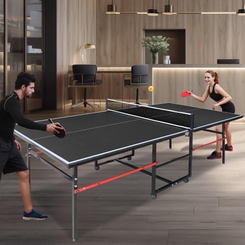 8ft black mid size - black, table