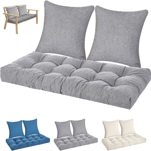 3pc outdoor bench cushion - bench, set