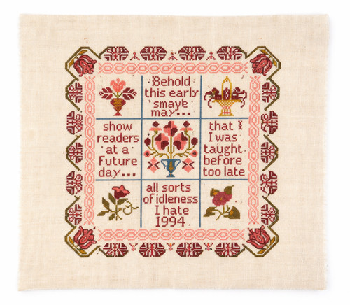 Cross stitch sampler 1994 - cross,