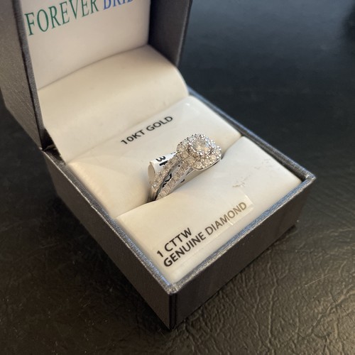 10kt white gold diamond bridal - diamond,