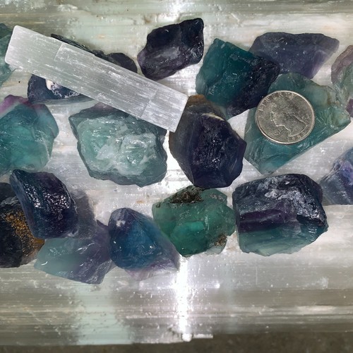 Blue green fluorite - blue/green,