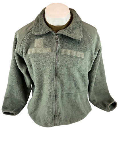 Foliage green polar fleece - green,