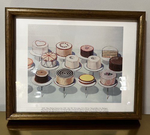 Wayne thiebaud cakes framed - thiebaud,