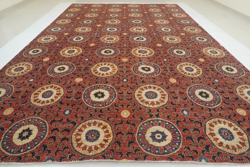 13x19 red afghan hand - ft,
