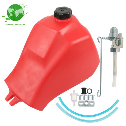 Red plastic gas fuel tank - fuel,