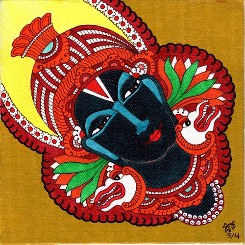 Kerala mural vitthala vithoba - mural,