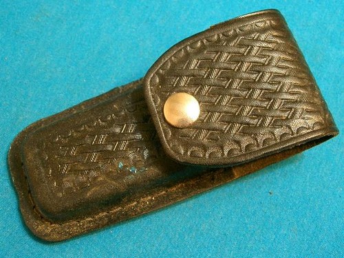 Vintage black knife sheath - knife,