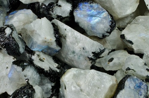 Rainbow moonstone rough - 1,