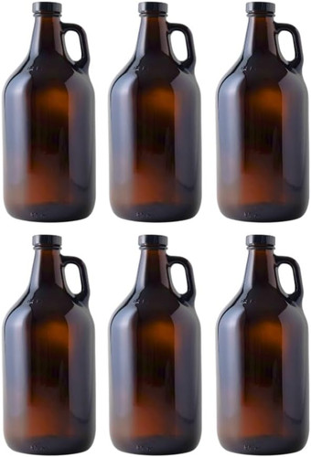 Gallon amber growlers - amber,