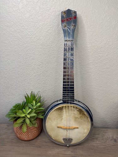 Vintage metal dixie banjo - vintage,