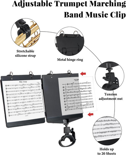 Trumpet marching lyre 1 - trumpet, in