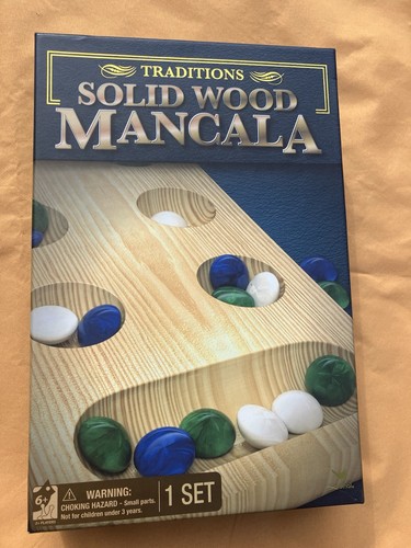 Mancala game solid wood - mancala,