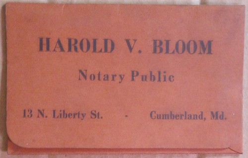 Vintage harold bloom - v., notary