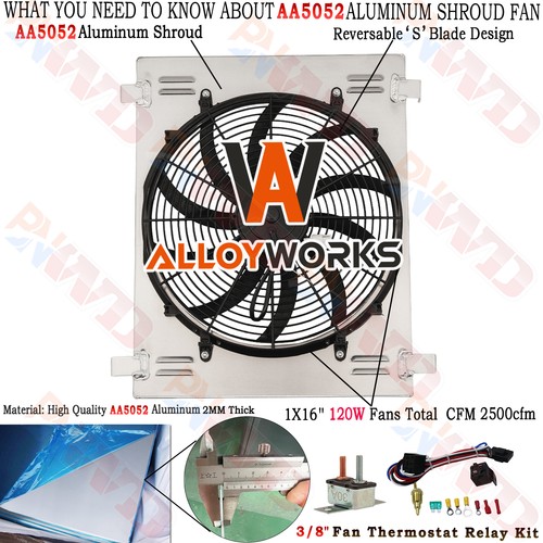 Aluminum radiator shroud - aluminum,