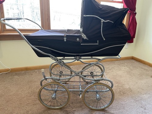 Silver cross pram with canopy - silver,