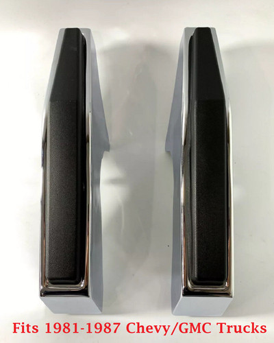 Pair chrome front bumper - front,