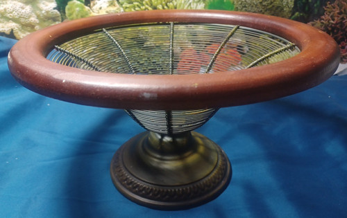 Vintage wire fruit bowl - vintage,
