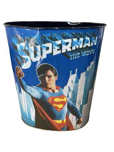 Vintage superman trash can - superman,