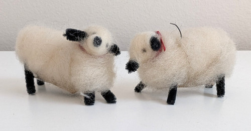 Primitive spun wool sheep lamb