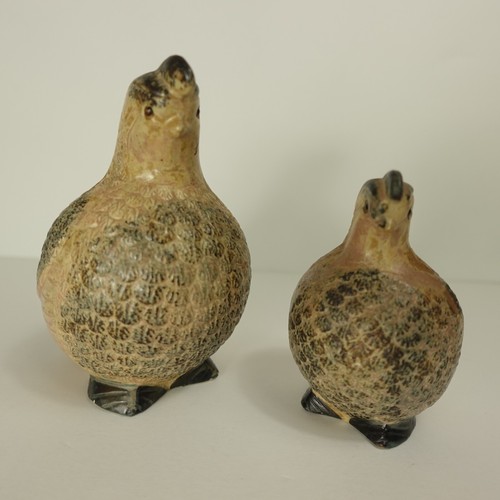 Mother baby quail figurines - mother, &
