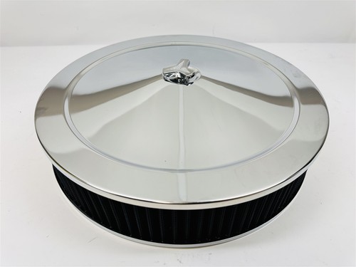 Chrome round air - 14"x3",
