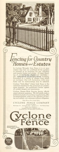 1925 cyclone fence - 1925, waukegan