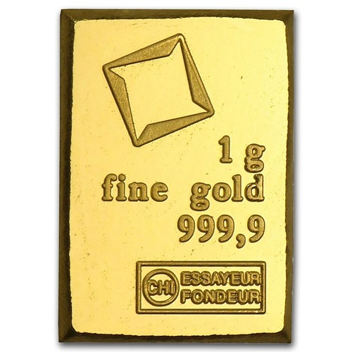 Gram fine gold bar assayed - gold,